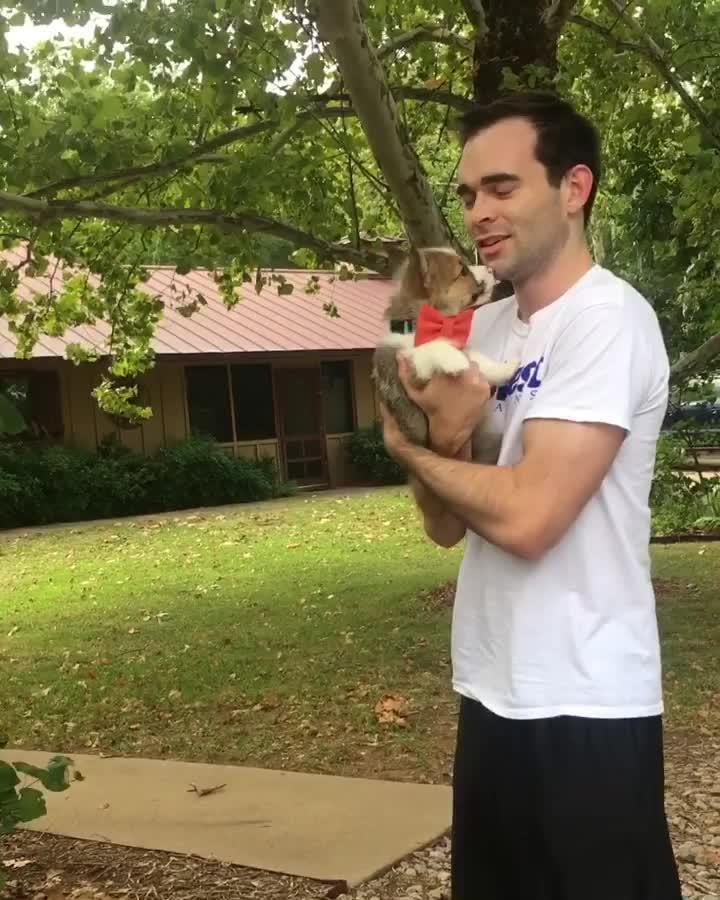 Woman Surprises Fiancé With Puppy Poke My Heart(02)