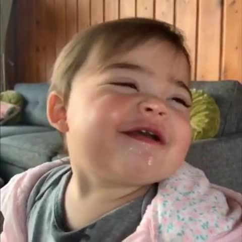 Baby Girl Makes Adorable Squinting Face - Poke My Heart